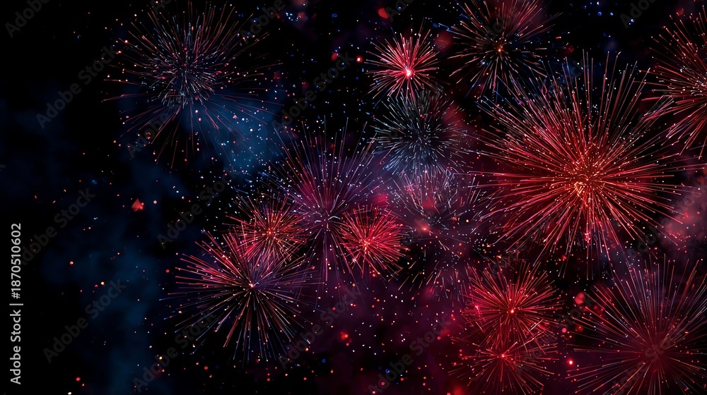 Fototapeta premium New Year fireworks background images, New Year celebrations, Spring Festival fireworks