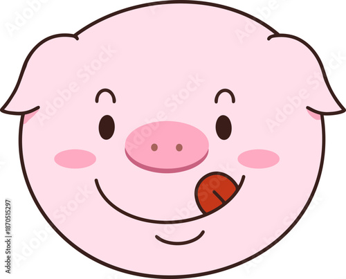 귀여운 분홍 돼지 가축동물 