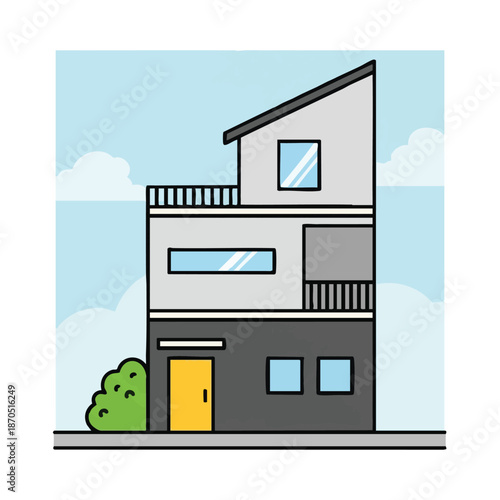 modern house building architecture.