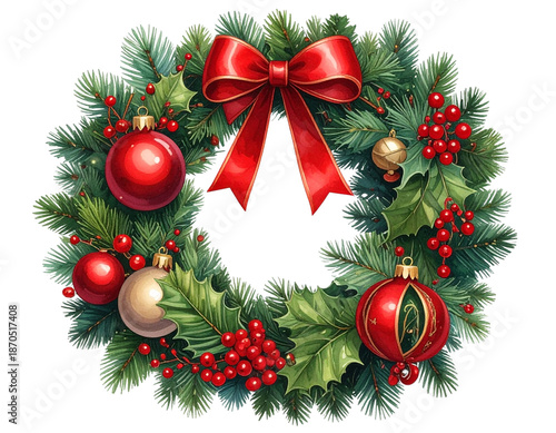 Wallpaper Mural Christmas wreath isolated PNG  Torontodigital.ca