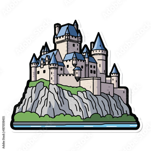 A medieval castle on a cliff