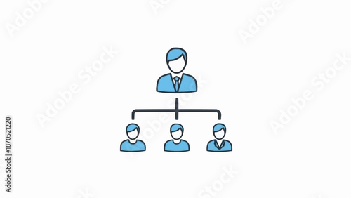 Organizational chart showing hierarchy and team structure.