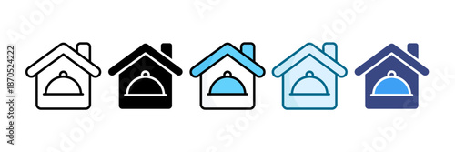 Restaurant Icon Set Multiple Style Collection