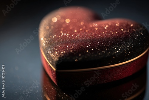 Wallpaper Mural A Captivating Heart-Shaped Box Radiating Sparkles: Perfect for Romantic Gifts and Special Occasions Torontodigital.ca