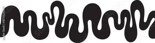 Black wavy lines on white background illustration design