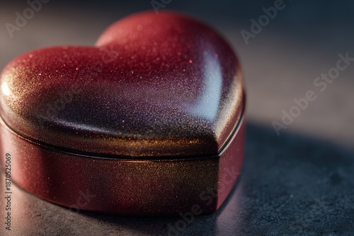 Wallpaper Mural A Heartfelt Gift: A Close-Up of a Sparkling Heart-Shaped Box Perfect for Cherished Memories and Special Occasions Torontodigital.ca