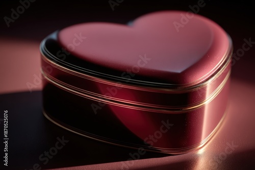 Wallpaper Mural A Heartfelt Treasure: An Elegant Heart-Shaped Box Capturing Love and Memories in Stunning Light and Shadow, Perfect for Valentine's Day or Special Occasions Torontodigital.ca