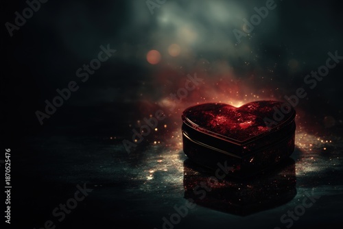 Wallpaper Mural A Glimmering Heart: Capturing the Essence of Love and Emotion in a Mystical Setting Torontodigital.ca