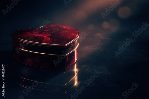 Wallpaper Mural A Captivating Heart-Shaped Box: A Symbol of Love and Mystery in a Dreamy Light Torontodigital.ca