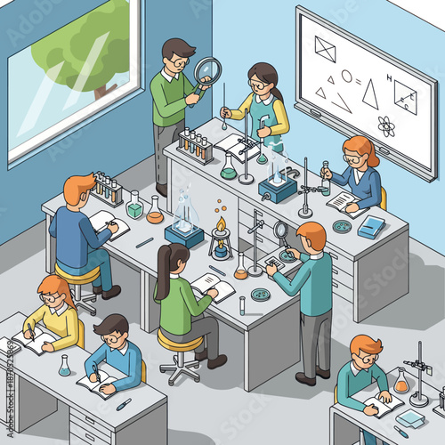 Students and Teachers Conducting Science Experiments.