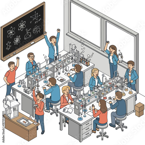 Scientists Conducting Experiments in Laboratory Setting.