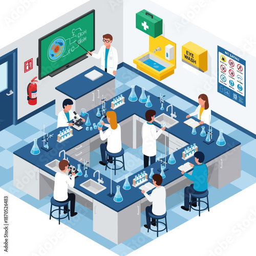 Scientists Conducting Experiments in Laboratory Setting.