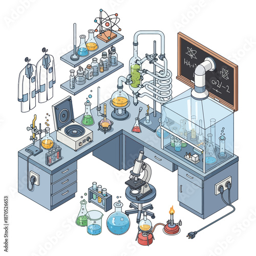 Laboratory Equipment and Scientific Instruments Setup.