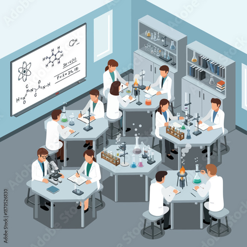 Scientists Conducting Experiments in Laboratory Setting.