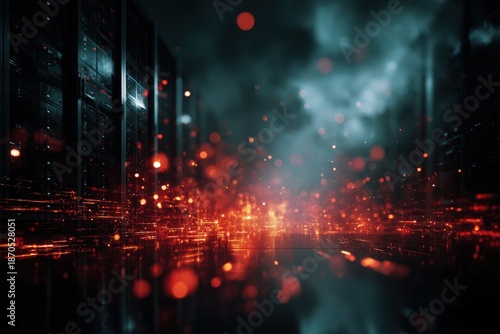 Wallpaper Mural A Futuristic Landscape of Light and Shadows: Exploring the Interplay of Technology and Imagination in a Digital Realm Torontodigital.ca