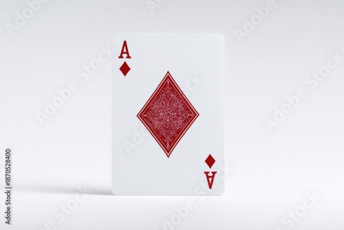 Wallpaper Mural Unleashing the Power of Chance: A Striking Ace of Diamonds Playing Card Captured in Clean, Minimalist Style for Gamers and Card Enthusiasts Alike Torontodigital.ca