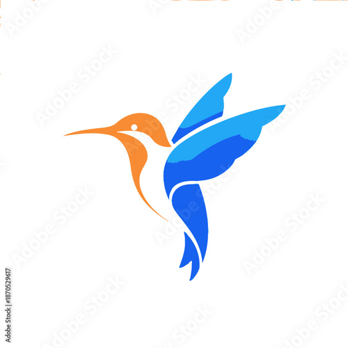 Dynamic illustration of a swift hummingbird in flight, a vibrant symbol of agility and freedom