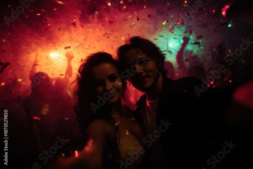 Wallpaper Mural Celebrating Life: A Vibrant Night of Joy, Dance, and Connection Amidst a Kaleidoscope of Colors and Energetic Vibes in a Lively Party Atmosphere Torontodigital.ca