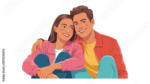 Love's Embrace: A couple sharing a tender moment of affection, bathed in the warmth of their mutual love and happiness. 