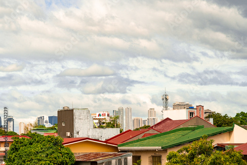 Cloudy Sky Over Urban Cityscape
