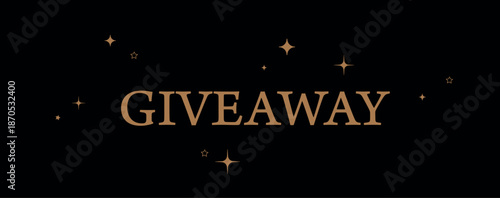 giveaway sign on white background