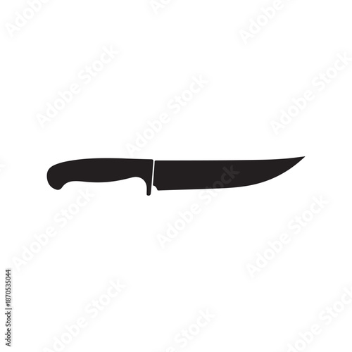 Fillet knife silhouette vector flat illustration design on white background