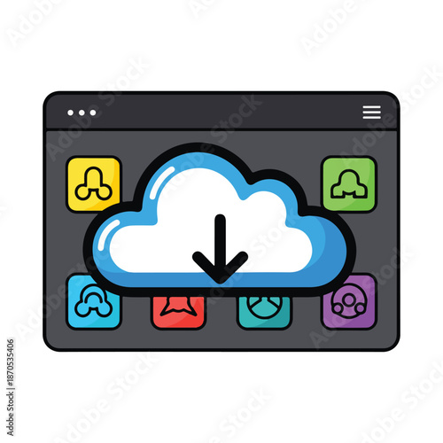 Cloud storage download interface