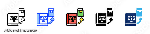Law Reference Icon Collection With Multiple Styles