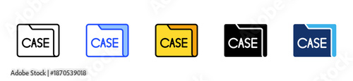 Case File Icon Collection With Multiple Styles