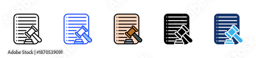 Legal Index Icon Collection With Multiple Styles