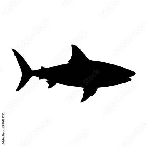 icon fish silhouette mono color black on transparent background vector design illustration