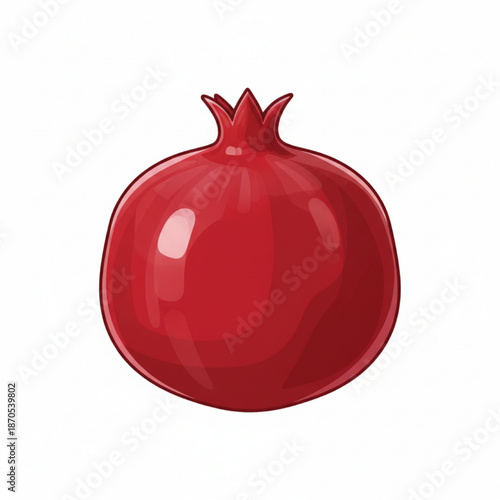 Fresh ripe pomegranate fruit isolated on white background provides a healthy organic food option with juicy red seeds and natural sweetness for a raw vegetarian diet