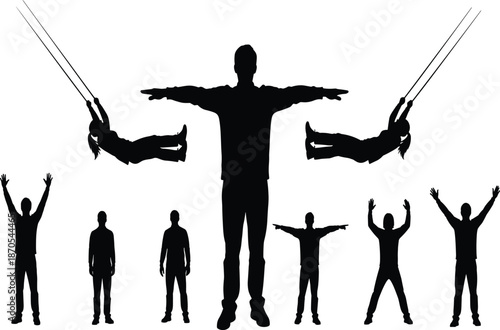 Black Silhouette Collection of Folk and Classical Dancers in Traditional Poses, Elegant Performer Vector Set for Cultural Arts and Dance Design