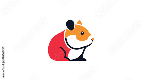 Charming hamster illustration showcasing vibrant colors and adorable design for creative projects.