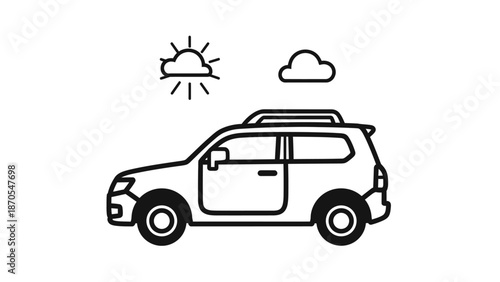 Vector design of car logo, symbol, sign, editable EPS 10.