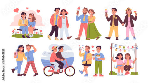 Love in Every Scene: Capturing moments of affection and connection in various settings, showcasing the diversity of love. 