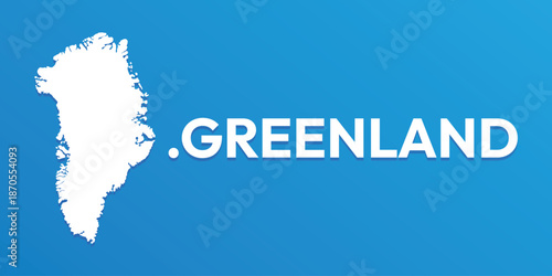 Greenland island map background. Flat design of Greenland island