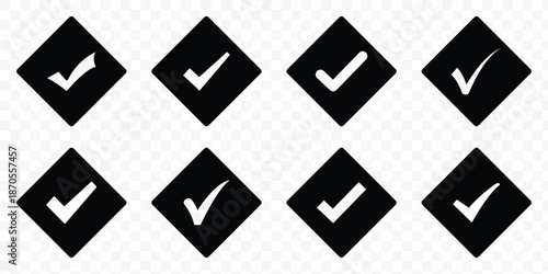 Tick mark icon set. Digital hand drawing check mark vector set. Creative vector tick mark icon set. check box icon with correct sign. approval symbol. eps 10