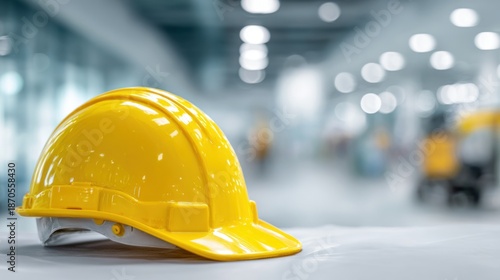 Yellow safety helmet construction equipment
