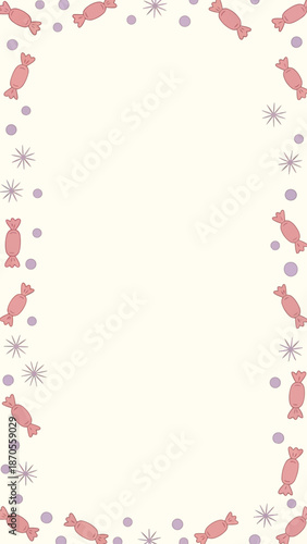 Sweet Candy Border Design for Festive Occasions.