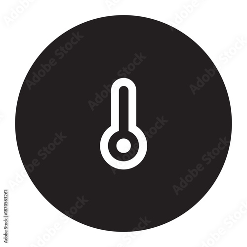 Illustration vector graphic of Thermometer icon | Circle Glyph Icon