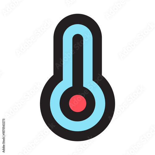 Illustration vector graphic of Thermometer icon | Flat Icon