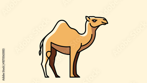 A majestic camel standing proudly, showcasing its unique hump and desert adaptation.