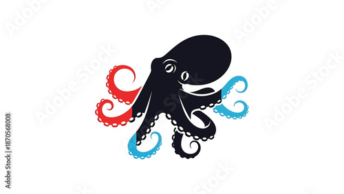 Stylized octopus illustration with vibrant tentacles and detailed design elements.