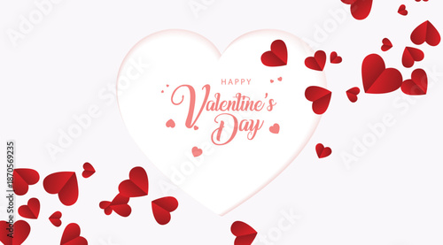 Romantic Valentine’s Day Heart Background With Floating Love Elements And Soft Design