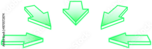 Neon Arrows to Center