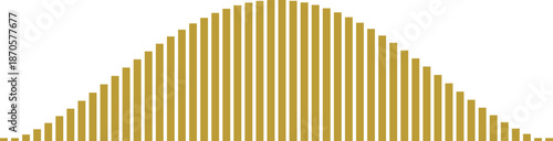 Bell curve graph representing normal distribution Vector