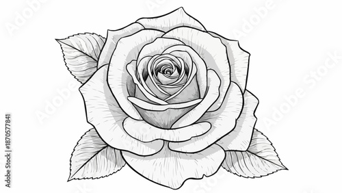 white rose isolated on black