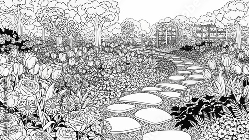 hand drawn vector illustration of a tree