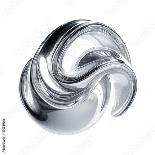 A sleek, modern abstract sculpture design.